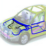 Automotive wiring harness assembly and sealing operation guidance