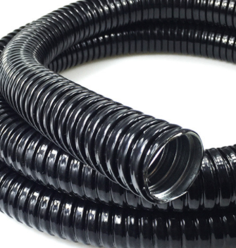 Plastic coated metal hoses in various industries
