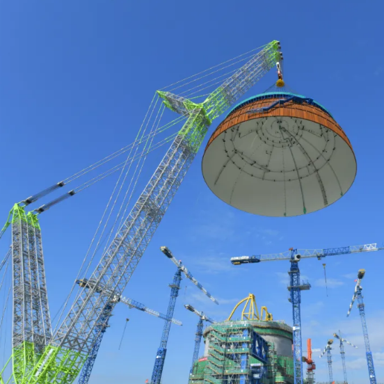 The inner dome of the first batch of Hualong No. 1 unit was successfully hoisted and equipment installation started